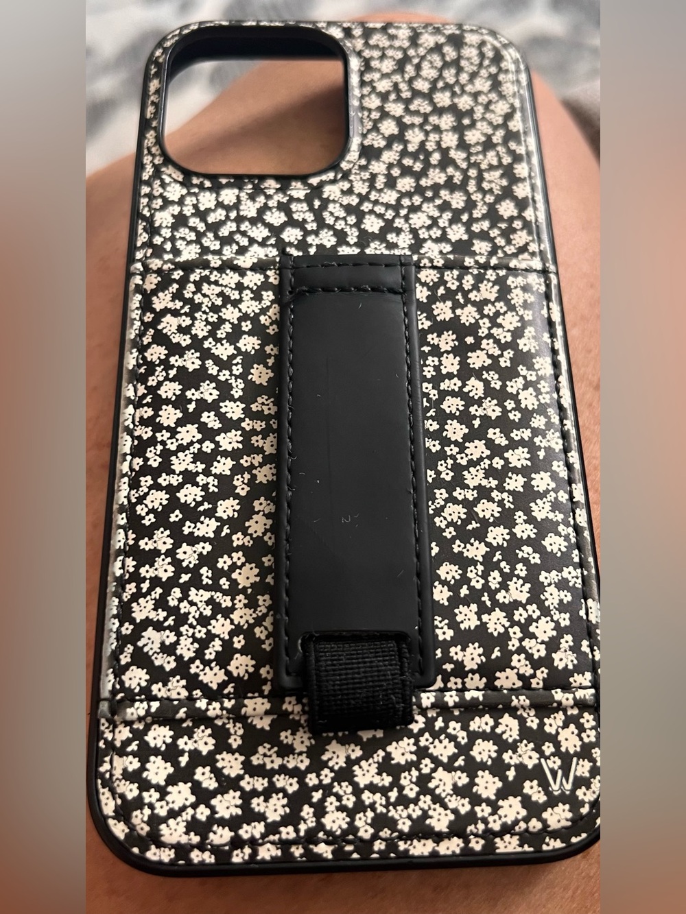 Walli Floral Phone wallet-Case with Black Hand Strap, IPhone 13 Pro Max